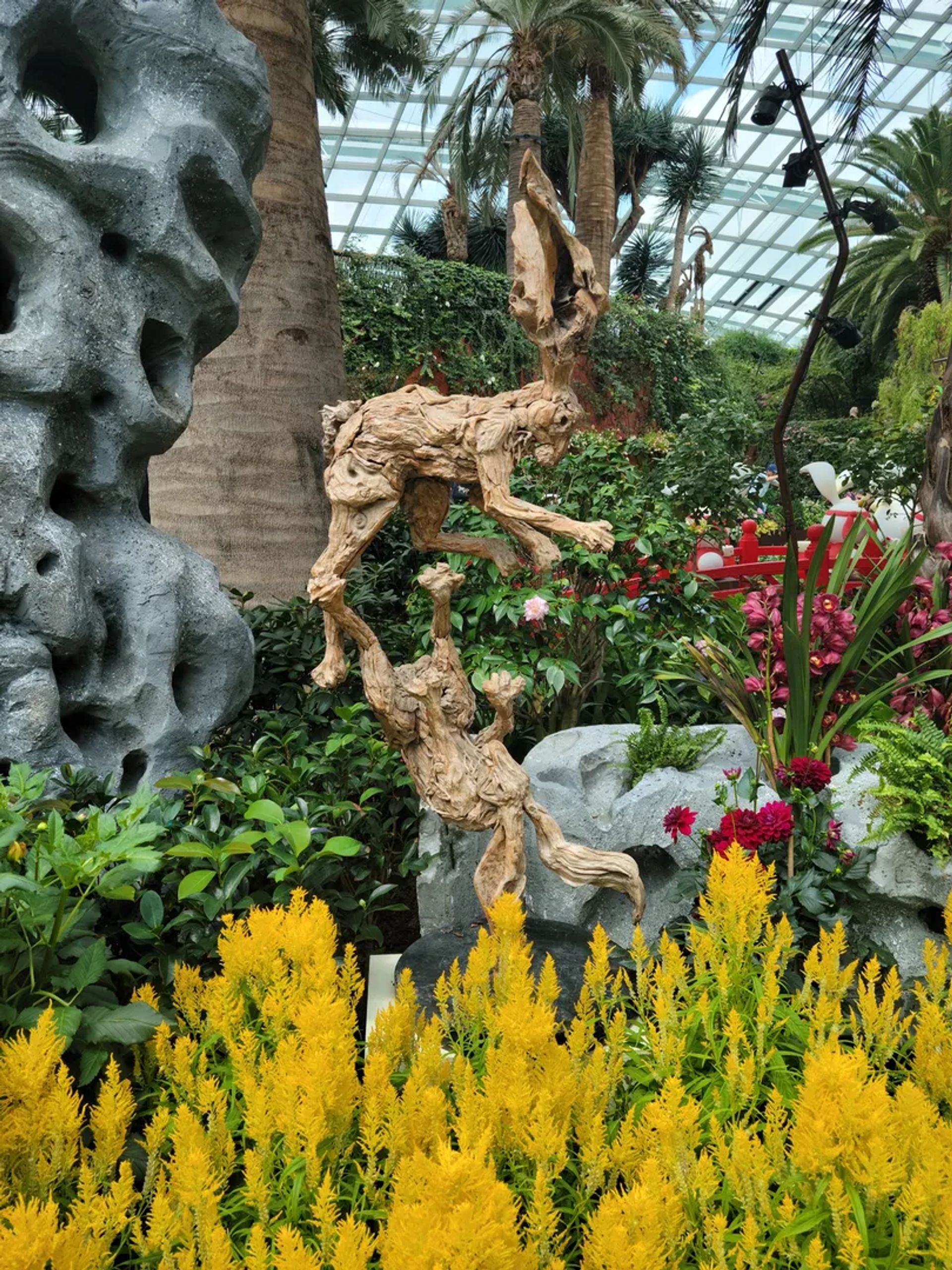 Flower Dome Bunny Sculpture
