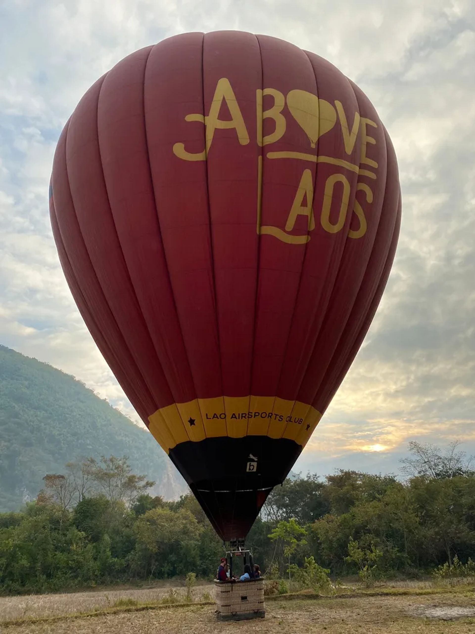 Above Laos Hot Air Balloon
