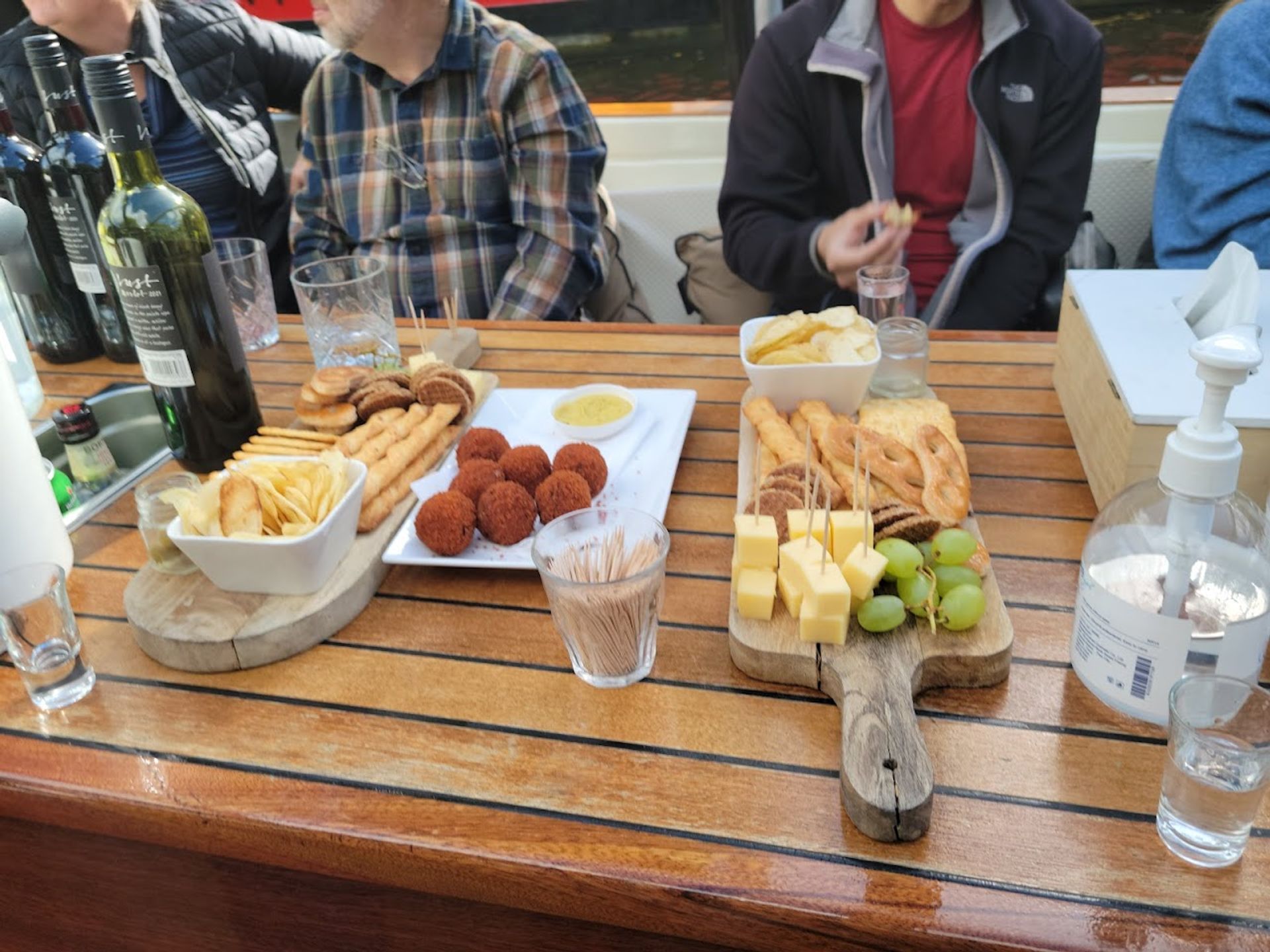 Bitterballen and snacks on the canal tour