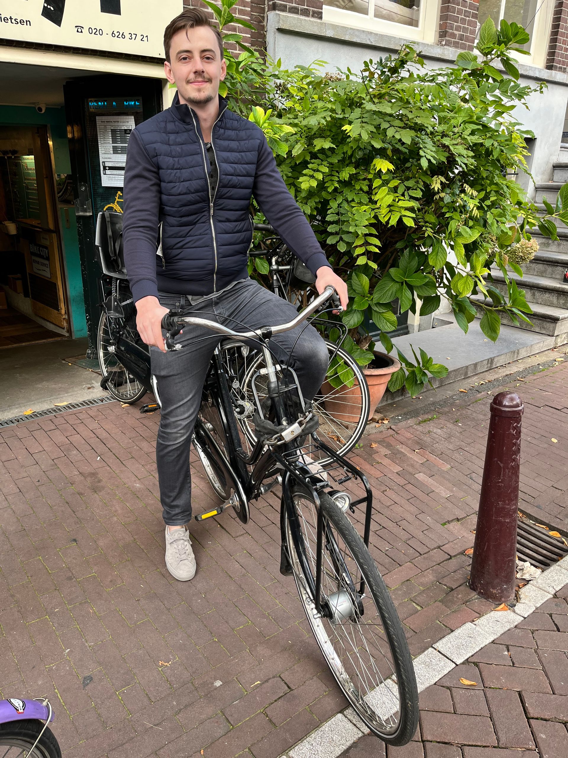 Me on bike at start of food tour